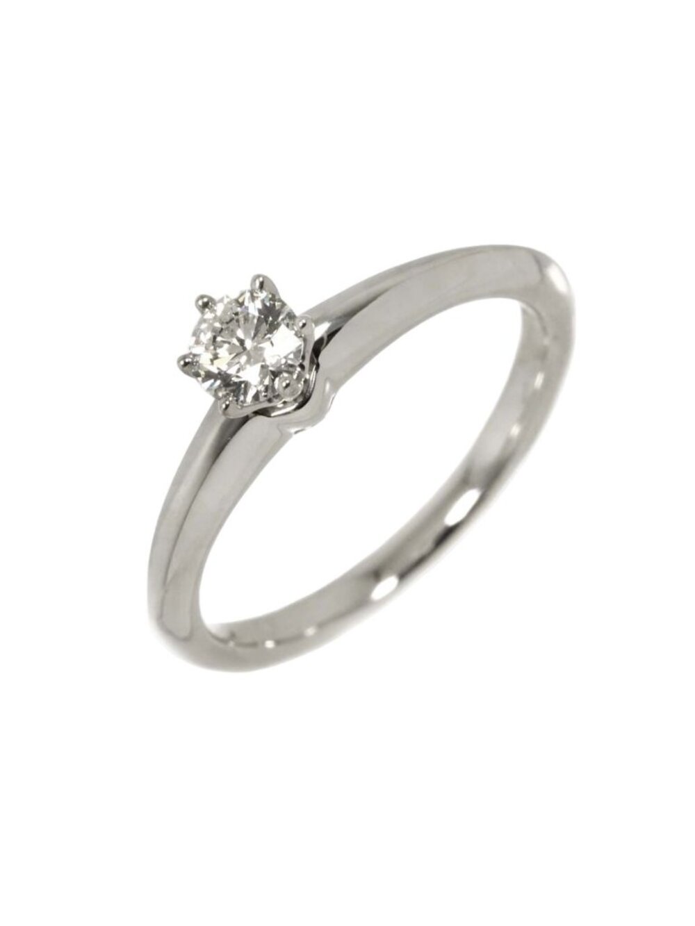 Tiffany & Co Solitaire Diamond EX Ring Platinum